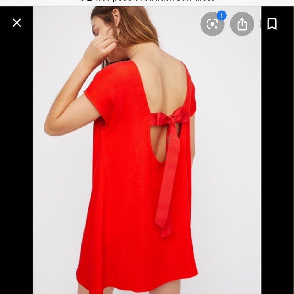 Free People Rebound Red Mini Dress Bow XS